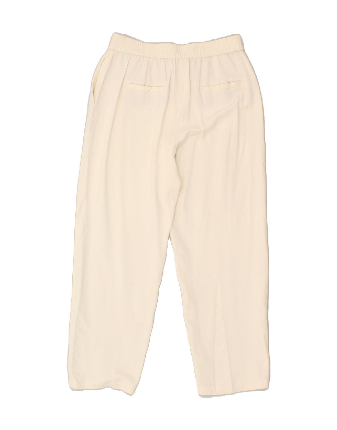 MASSIMO DUTTI Womens Slim Cropped Trousers EU 36 Small W25 L24  Off White | Vintage Massimo Dutti | Thrift | Second-Hand Massimo Dutti | Used Clothing | Messina Hembry 