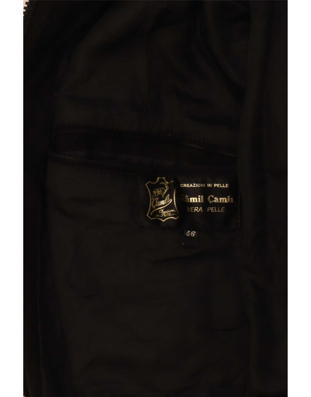 vintage Mens Suede Bomber Jacket IT 46 Petit Cuir Noir