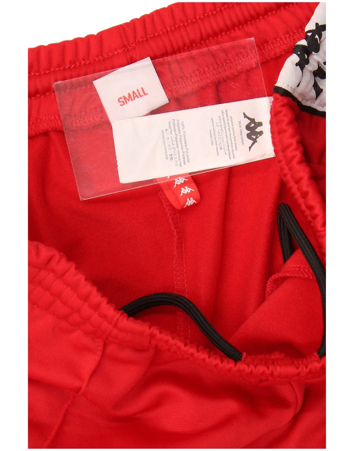 Kappa Mens Graphic Tracksuit Trousers Small  Red Colourblock Polyester