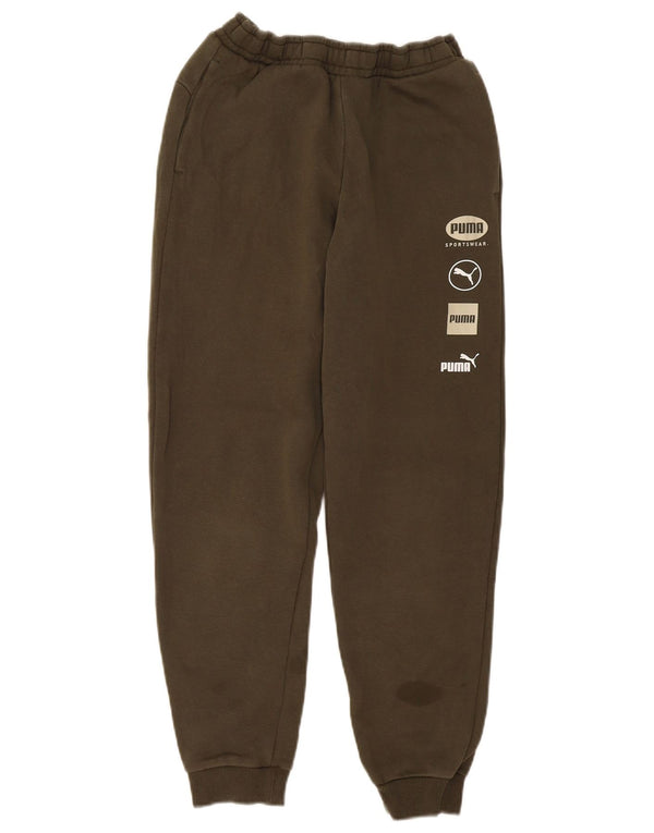 Puma Boys Grafisk træningsdragt Bukser Joggers 13-14 år Khaki Cotton