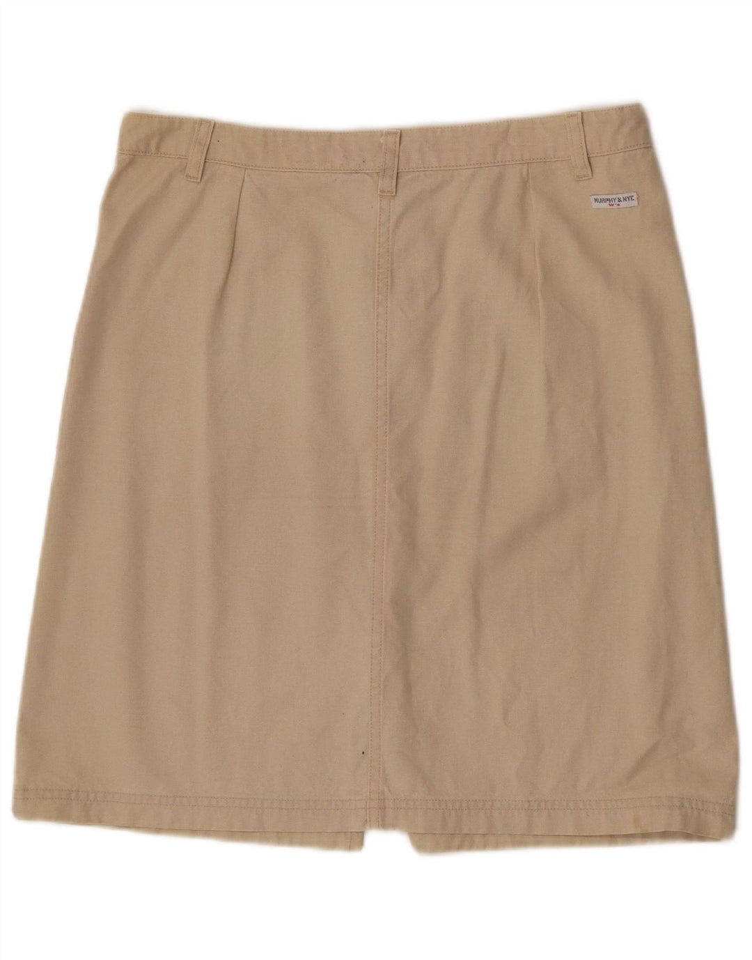 Murphy & Nye Womens Straight Skirt W30 Medium Beige Cotton