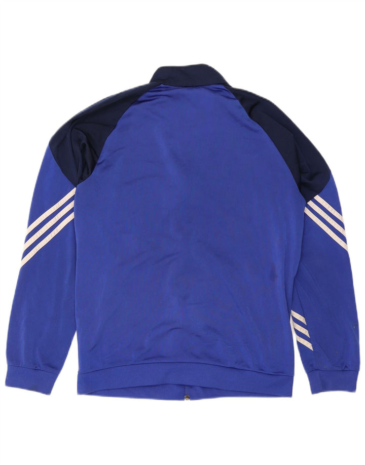 Adidas Mens Tracksuit Top Jacket Medium Blue Colourblock Polyester