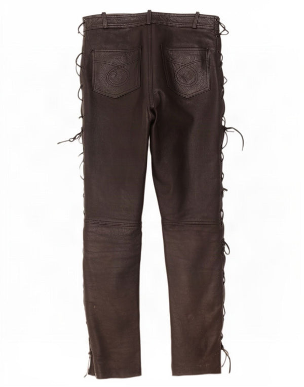 Pantaloni slim din piele pentru bărbați Modeka XL W34 L33 negru