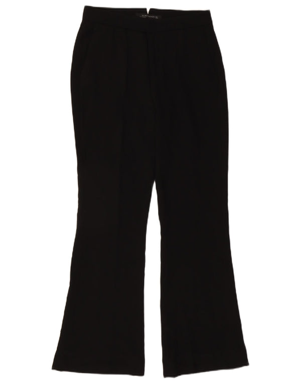 Pantaloni casual pentru femei Flare Zara Mici L26 L30 Negri
