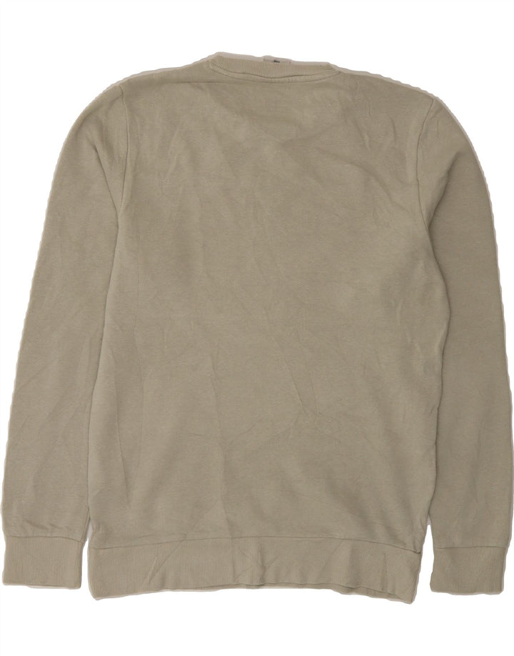 JACK & JONES Mens Graphic Sweatshirt Jumper Medium Grey Colourblock Cotton Vintage Jack & Jones and Second-Hand Jack & Jones from Messina Hembry 