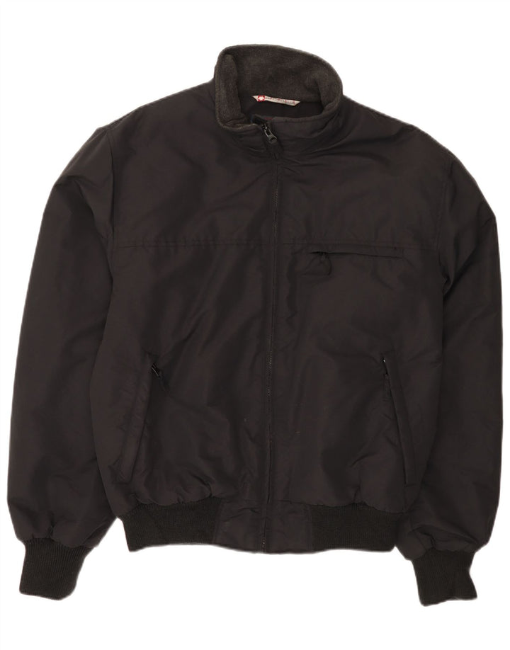 Canadiens Mens Bomber Jacket UK 42 XL Black Nylon