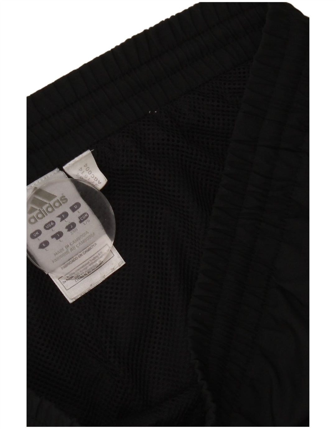 Adidas Mens Tracksuit Trousers Large Black Polyester