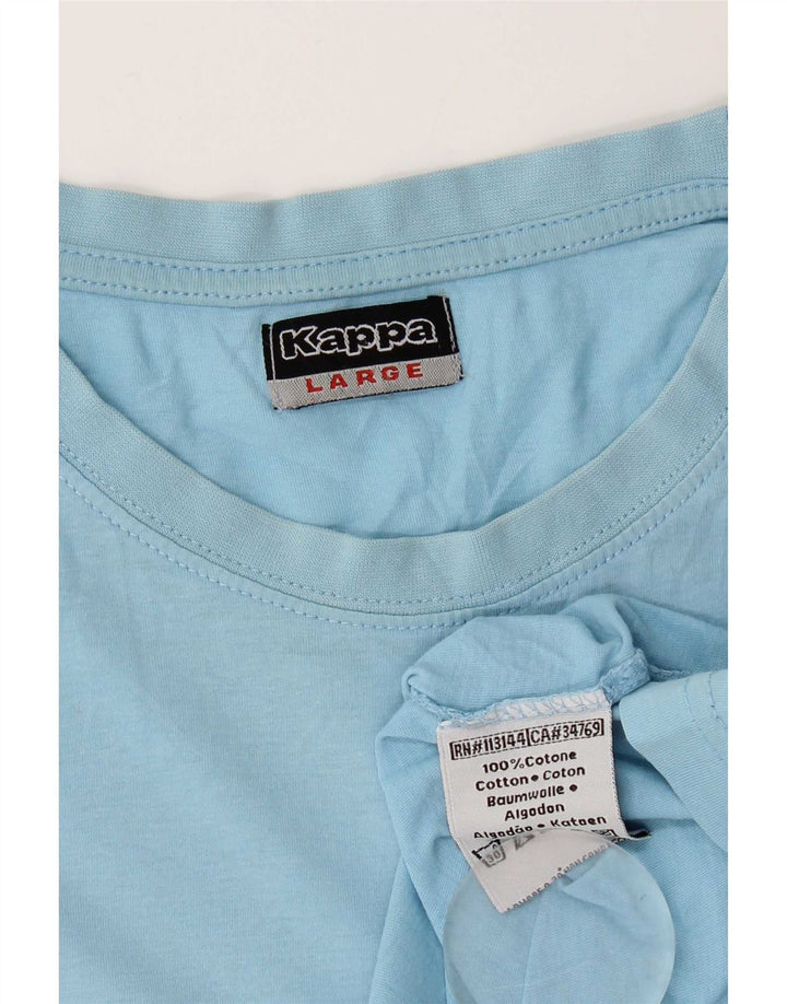 Kappa Mens T-Shirt Top Large Blue Cotton