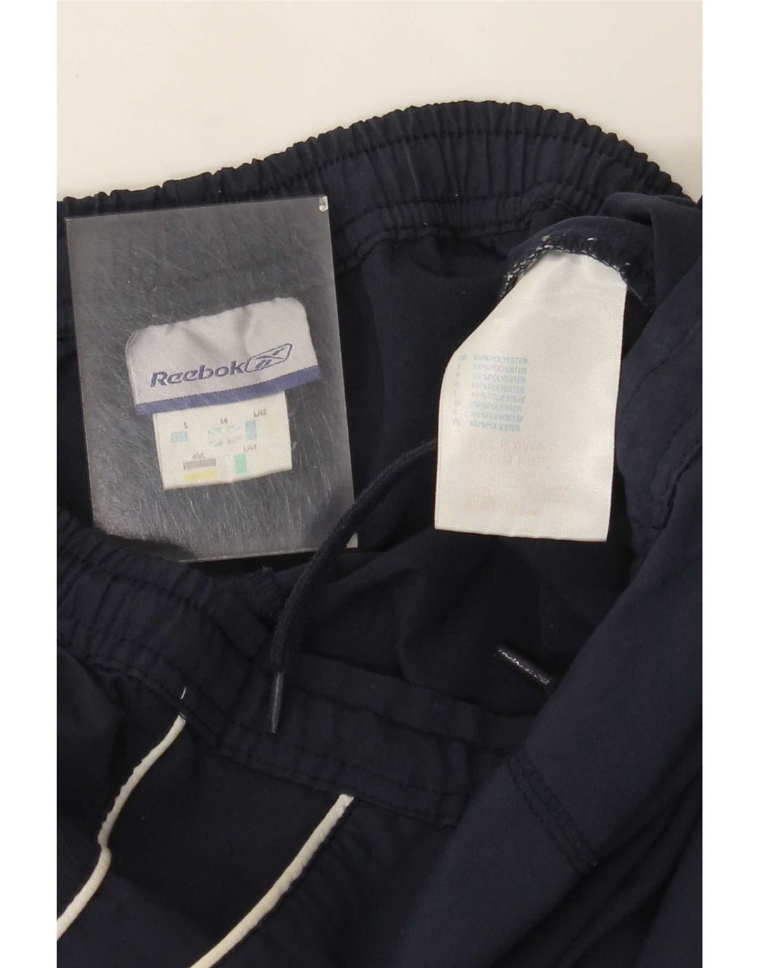 Reebok Womens Bermuda Sport Shorts UK 14 Large Navy Blue Polyester