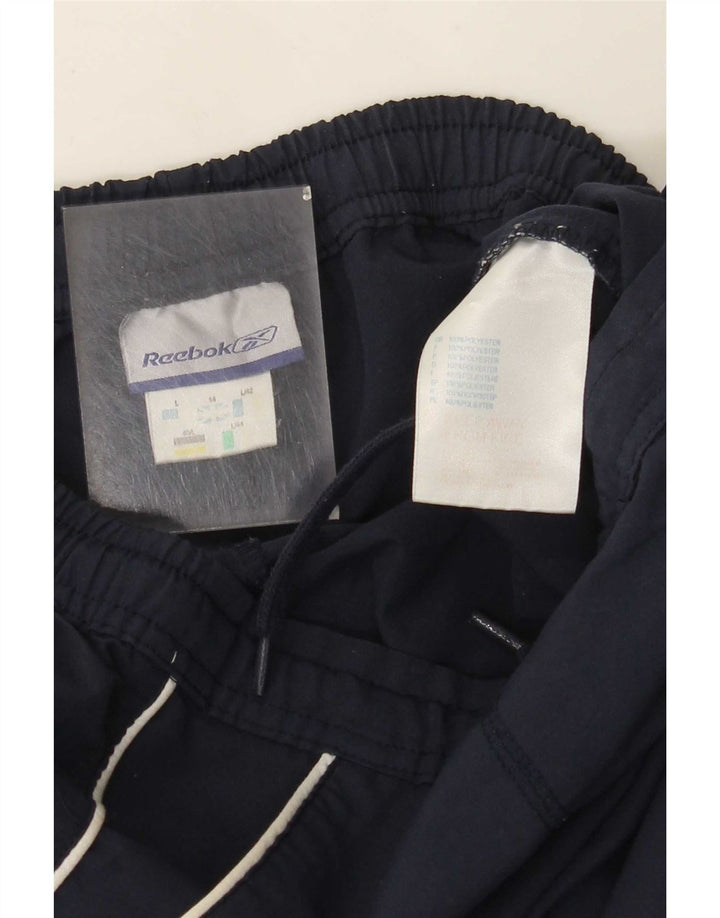Reebok Womens Bermuda Sport Shorts UK 14 Large Navy Blue Polyester