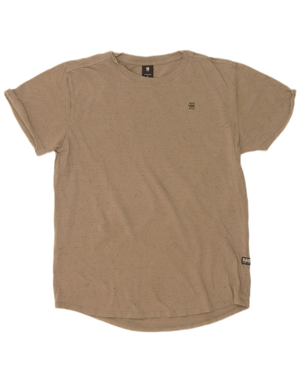 G-Star Hombre Camiseta Top Medium Khaki Moteado De Algodón