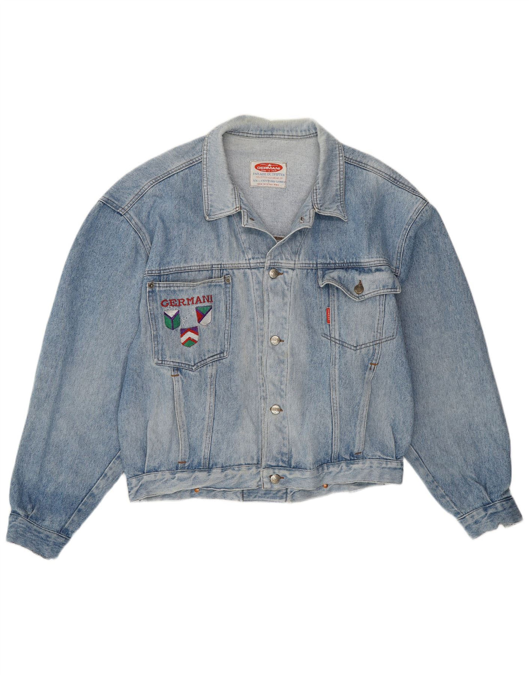 VINTAGE Mens Denim Jacket UK 42 XL Blue Vintage Vintage and Second-Hand Vintage from Messina Hembry 