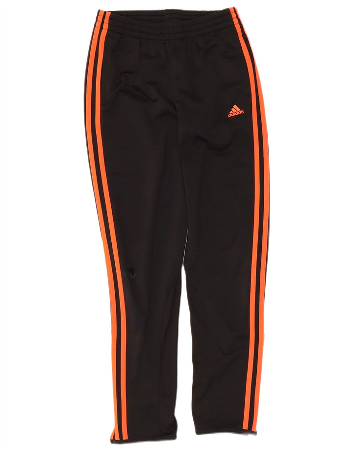 Adidas Boys Tracksuit Trousers 11-12 Years Black Polyester