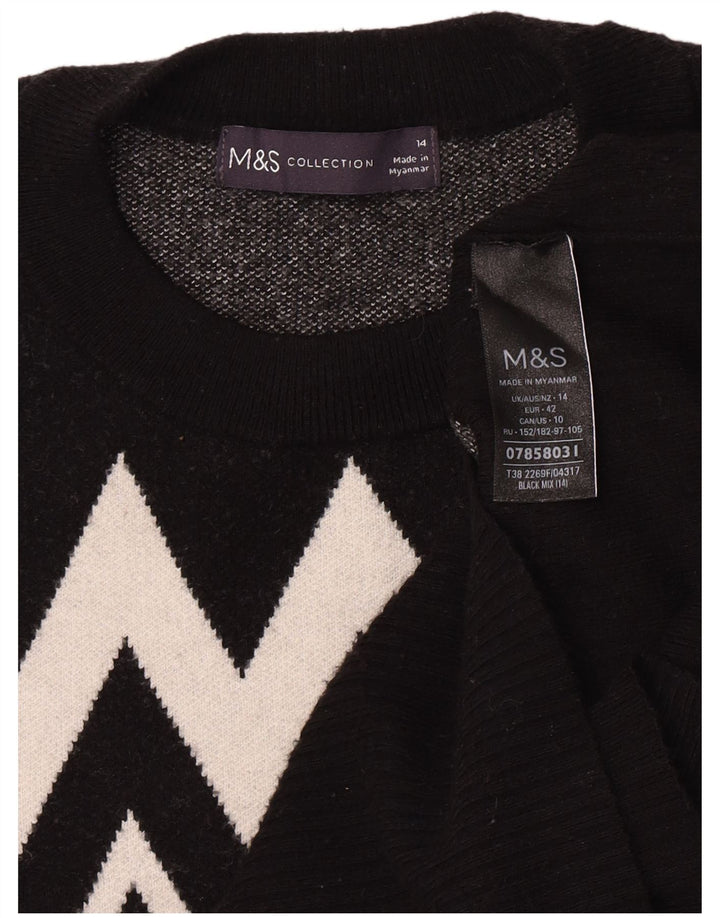 Marks & Spencer Dame sweater med rund hals DK 14 Medium Sort