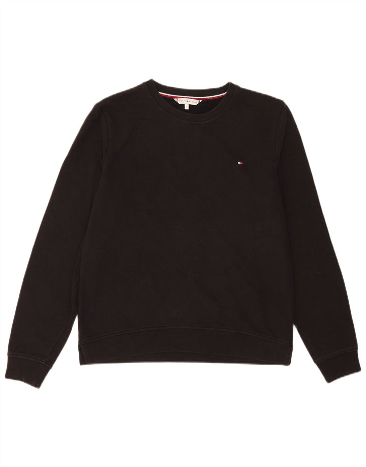 Tommy Hilfiger Mens Sweatshirt Jumper Small Black Cotton