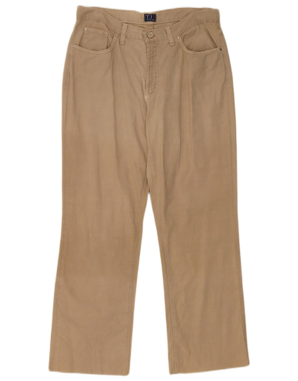 Trussardi Womens Crop Casual Bukser W31 L26 Beige Bomuld