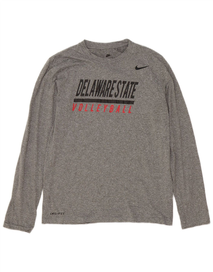 Ženska majica dugih rukava Nike Graphic UK 12 Medium Grey Flecked Poliester