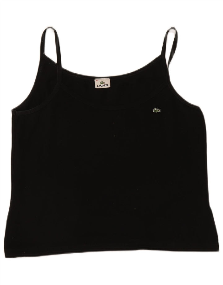 Lacoste Womens Cami Top Size 48 XL Black Cotton