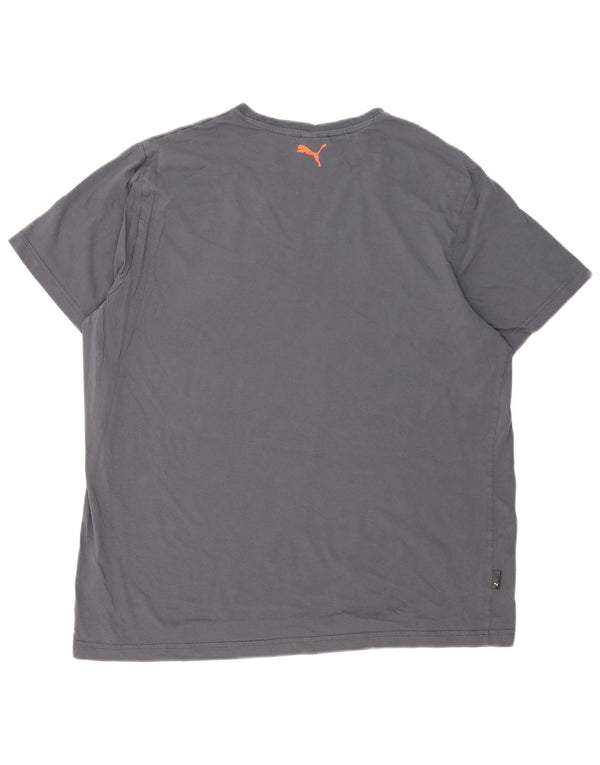 Puma T-shirt graphique pour homme 2XL Gris Coton