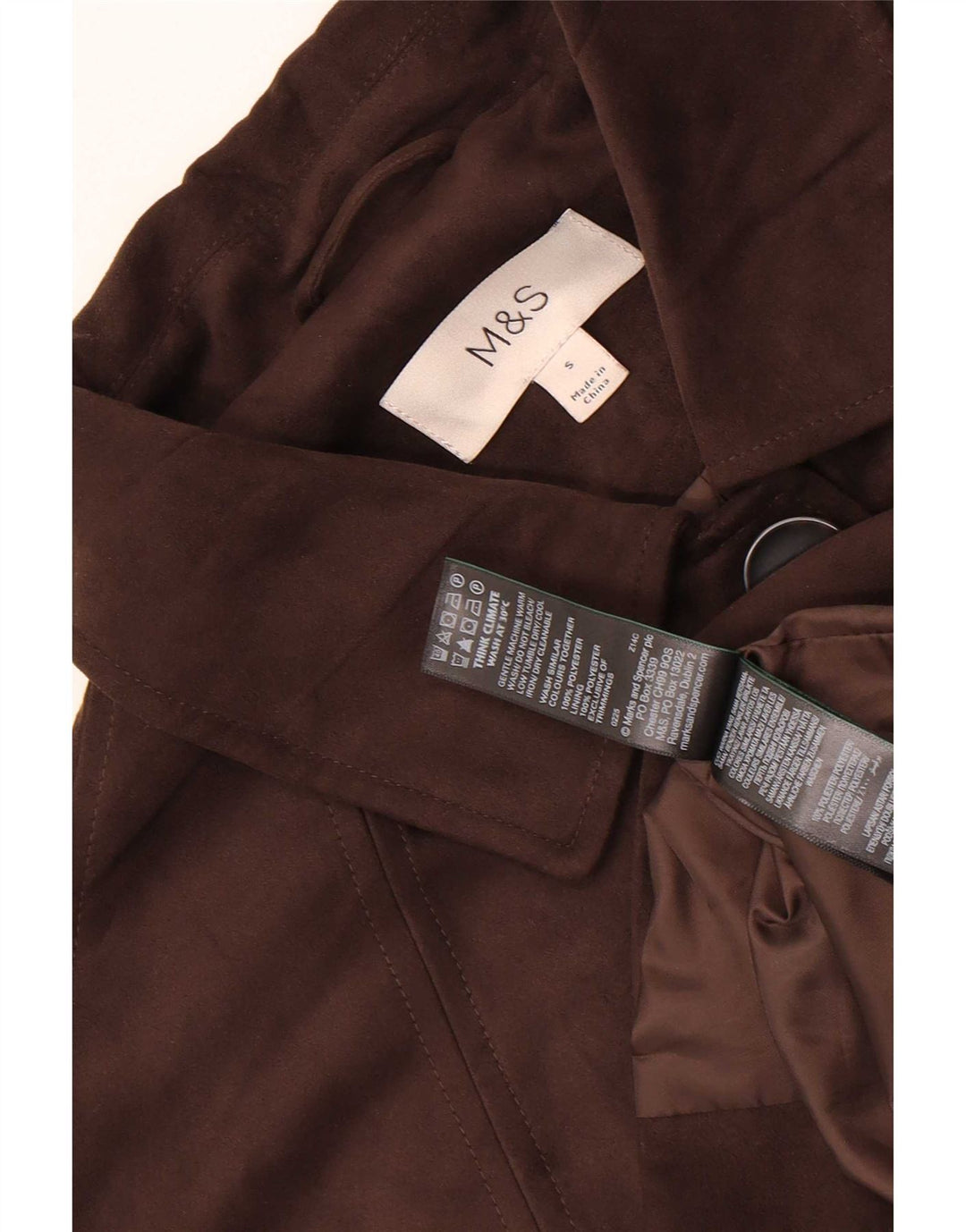 Marks & Spencer Dame 4-knaps blazerjakke UK 10 Lille brun polyester
