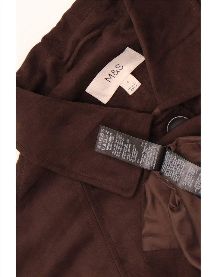 Marks & Spencer Dame 4-knaps blazerjakke UK 10 Lille brun polyester