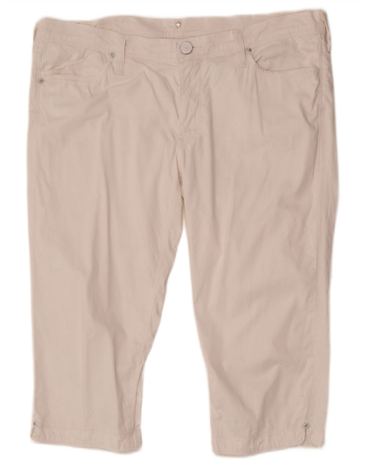 Lee Womens Enka Bermuda Shorts W32 Large White Cotton