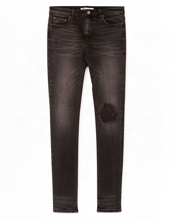 Zara Γυναικεία στενόχωρα τζιν EU 42 Large W32 L33 Μαύρο βαμβακερό