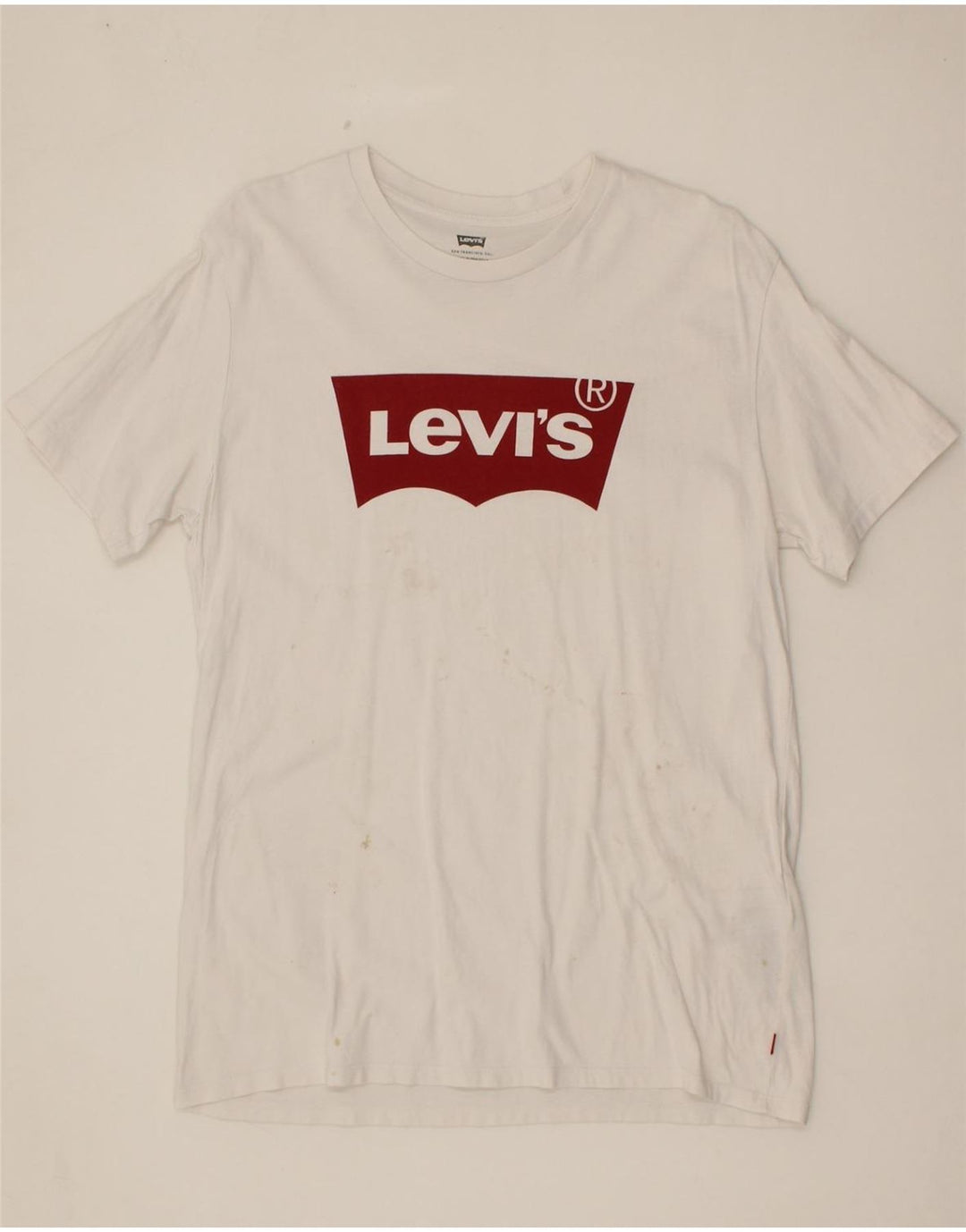 LEVI'S Mens Graphic T-Shirt Top Medium White Cotton Vintage Levi's and Second-Hand Levi's from Messina Hembry 