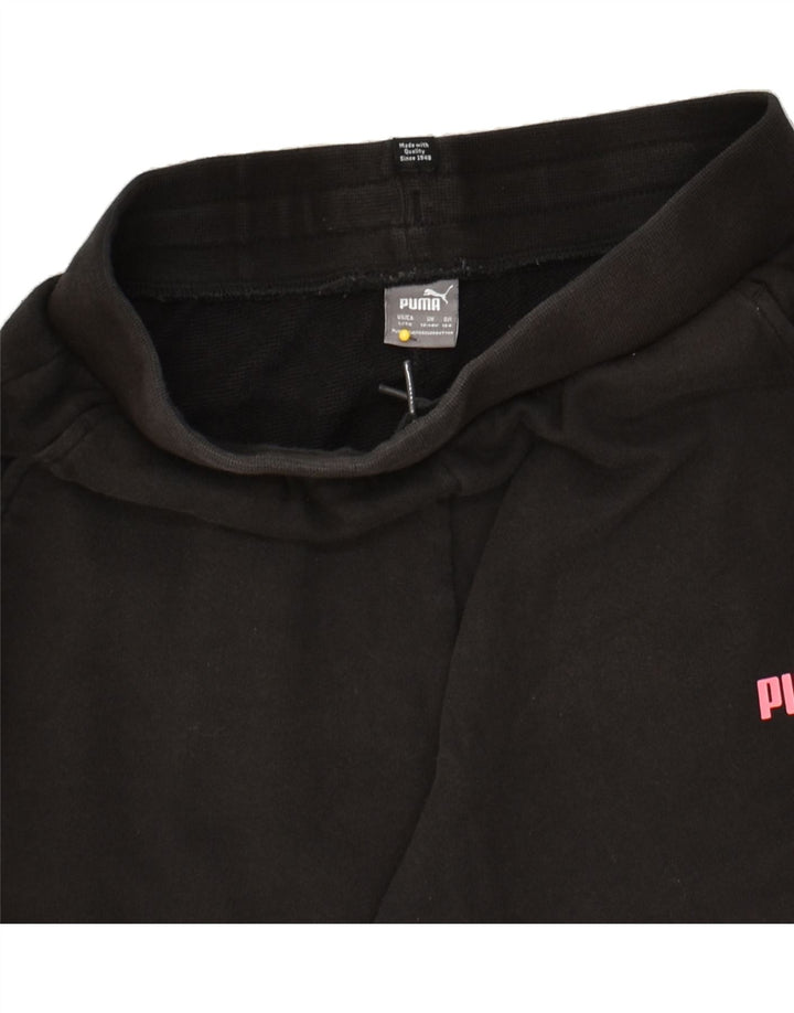 PUMA Boys Tracksuit Trousers Joggers 13-14 Years Black Cotton | Vintage Puma | Thrift | Second-Hand Puma | Used Clothing | Messina Hembry 