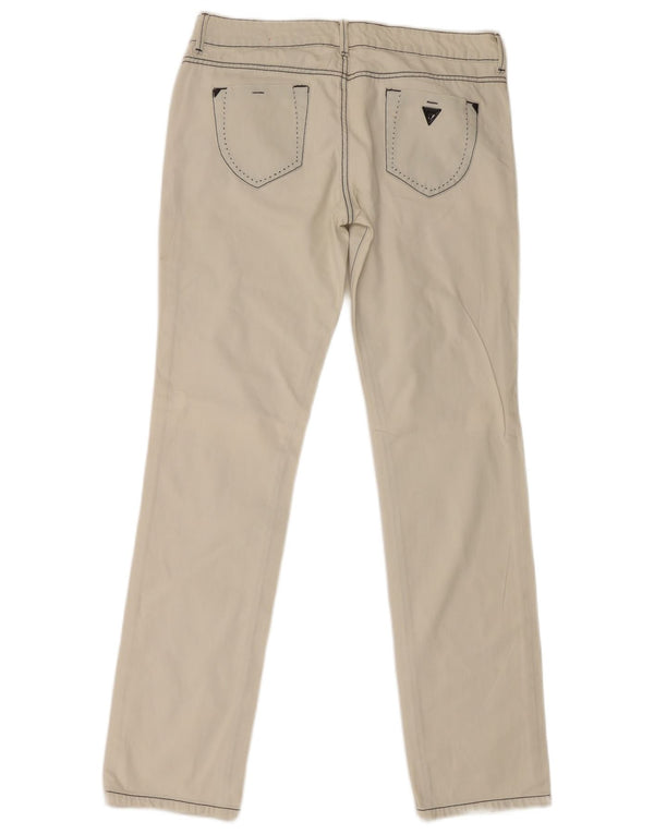 Guess Женские узкие джинсы W33 L34 Off White Хлопок