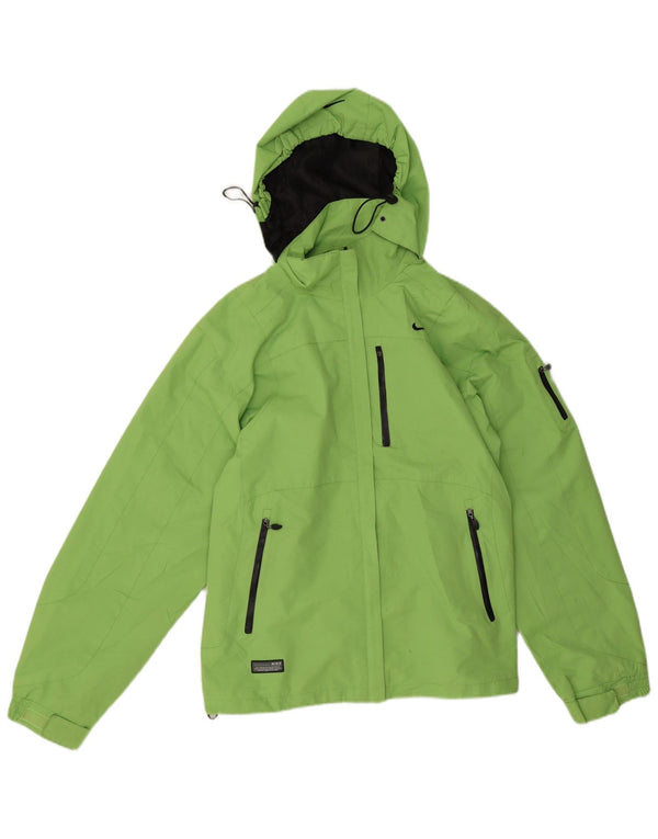 Damska kurtka wiatrówka z kapturem Nike Clima-fit UK 18 XL Zielony poliester