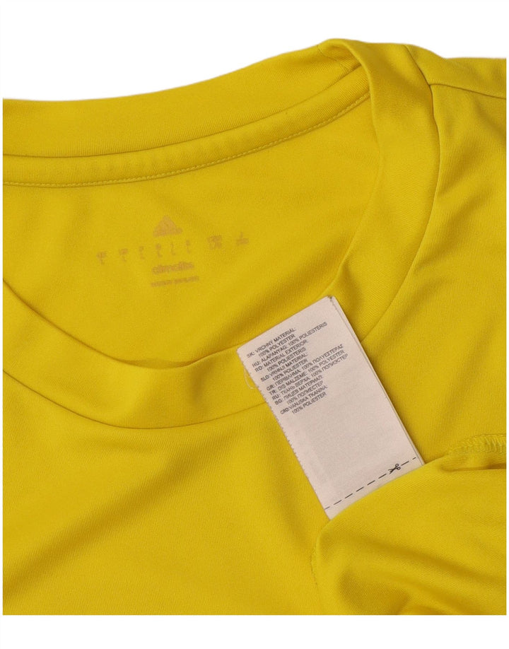 Adidas Hommes Climalite T-Shirt Haut Large Jaune Polyester