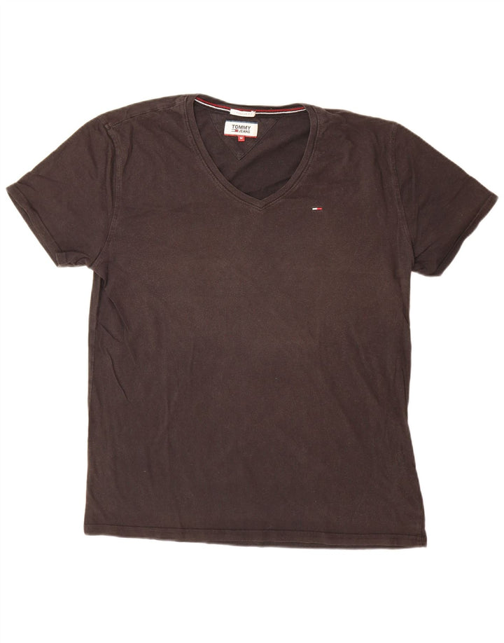Tommy Hilfiger Mens T-Shirt Top Medium Black Cotton