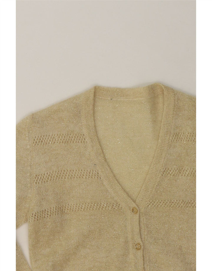 VINTAGE Womens Cardigan Sweater UK 14 Medium Green Vintage Vintage and Second-Hand Vintage from Messina Hembry 