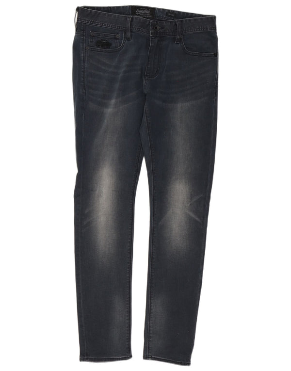 Superdry Mens Skinny Jeans W34 L32 Black Cotton