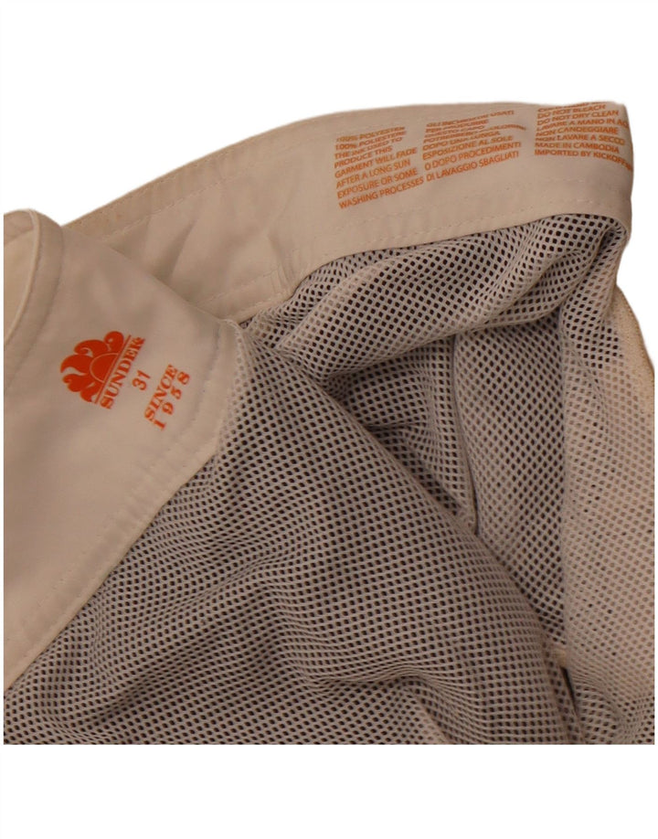 Sundek Mens Graphic Swimming Shorts Medium Brown Floral Polyester