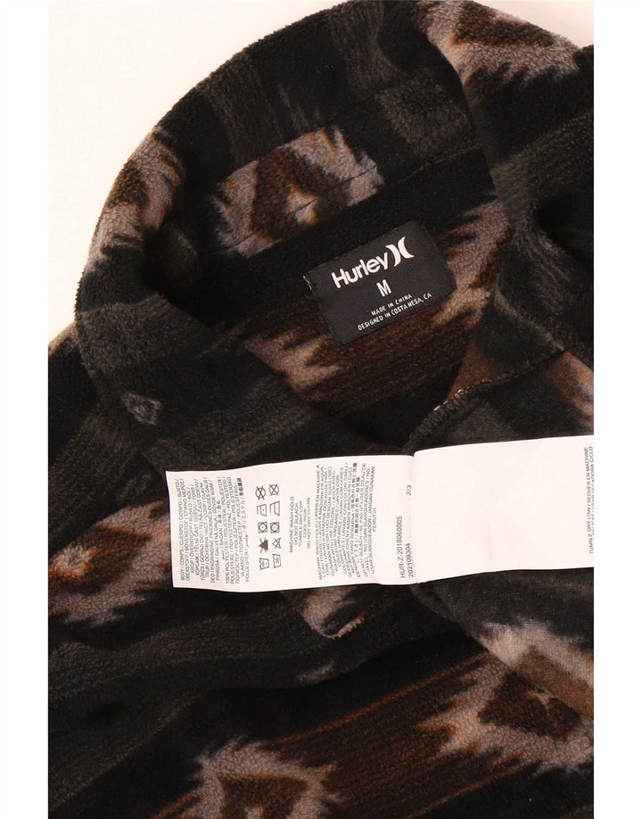 Hurley Mens Fleece Shirt Medium Multicoloured Fair Isle Polyester