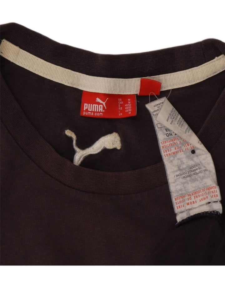 PUMA Mens Graphic T-Shirt Top Medium Navy Blue Cotton Vintage Puma and Second-Hand Puma from Messina Hembry 
