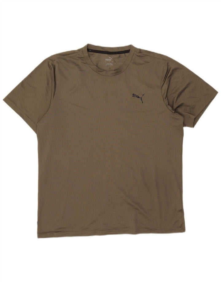Puma Herre T-Shirt Top Stor Khaki Polyester