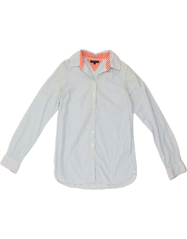 TOMMY HILFIGER Womens Shirt US 4 Small Blue Gingham Cotton Vintage Tommy Hilfiger and Second-Hand Tommy Hilfiger from Messina Hembry 