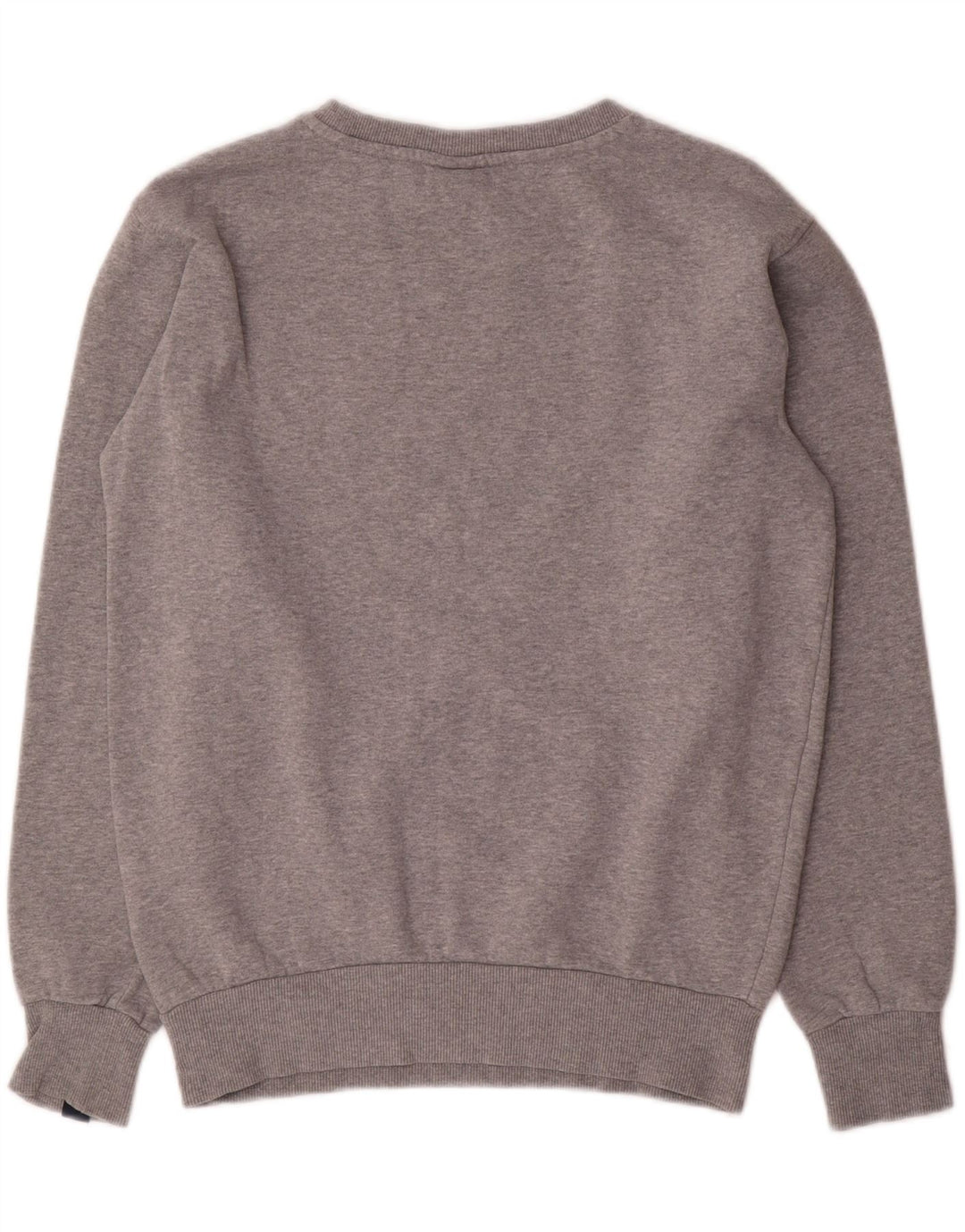 Felpa oversize con grafica da donna Ellesse, maglione UK 8, piccolo cotone grigio