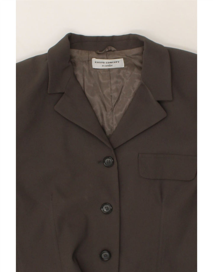 CONBIPEL Womens Esisto 4 Button Blazer Jacket IT 44 Medium Grey Polyester Vintage Conbipel and Second-Hand Conbipel from Messina Hembry 