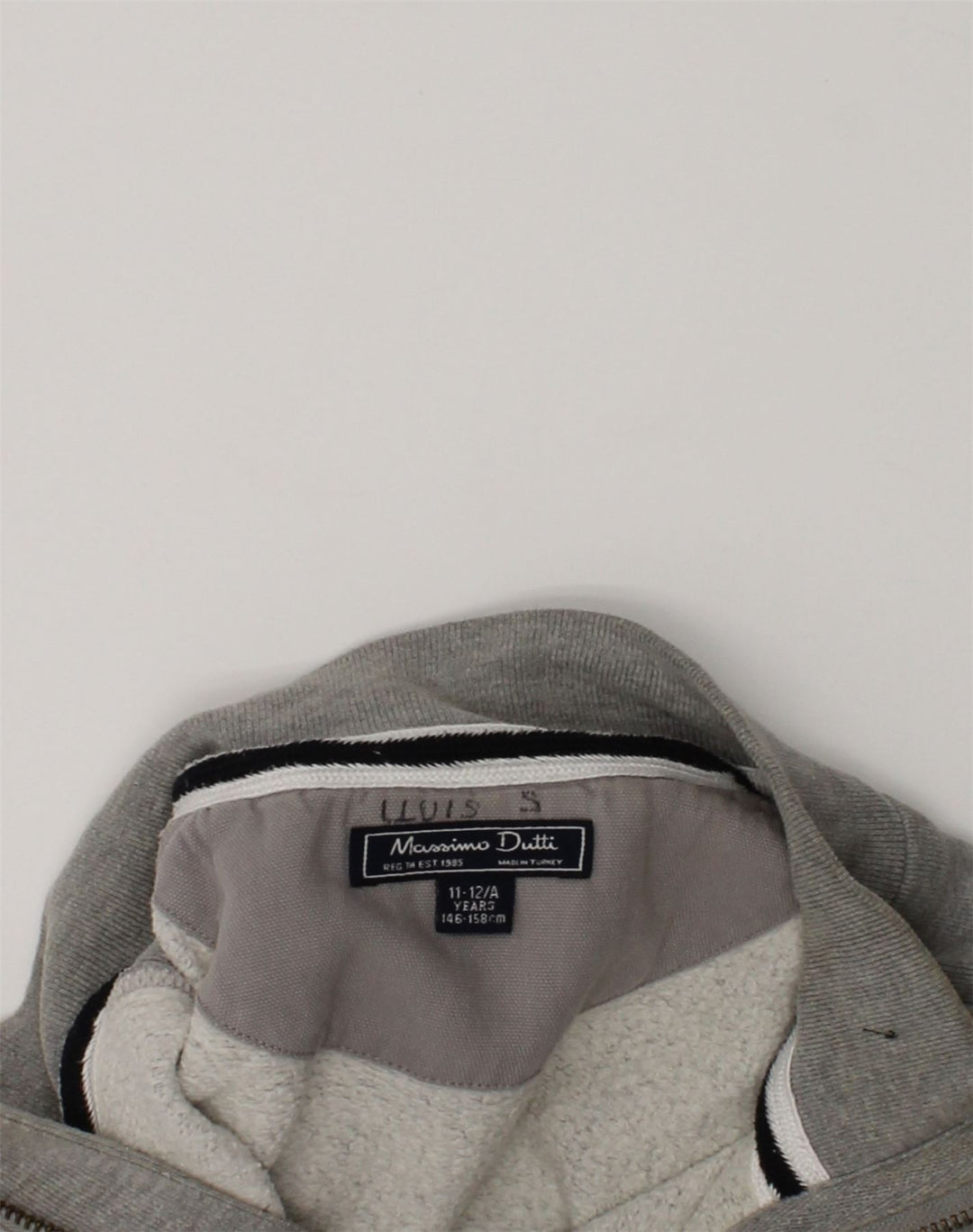 MASSIMO DUTTI Boys Graphic Sweatshirt Jumper 11-12 Years Grey Cotton Vintage Massimo Dutti and Second-Hand Massimo Dutti from Messina Hembry 