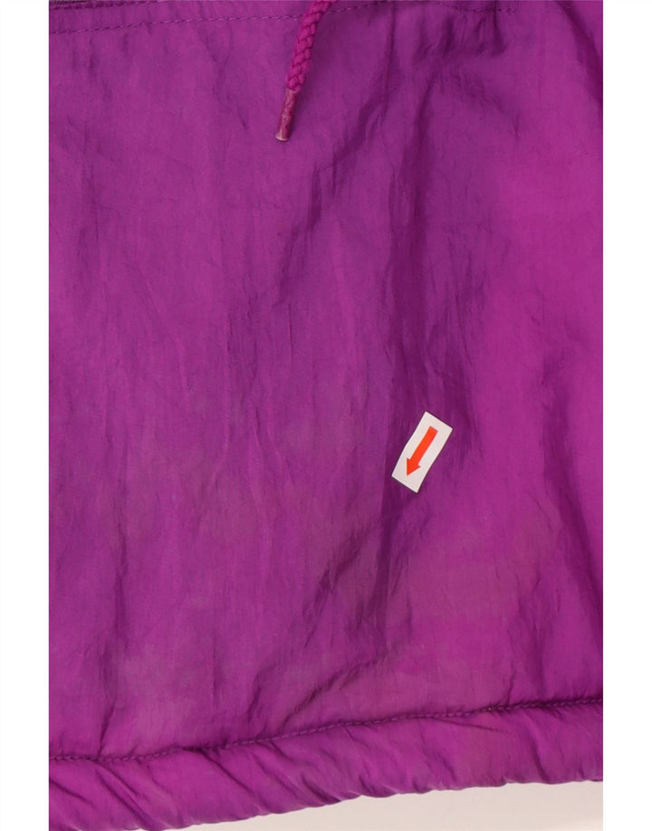 VINTAGE Womens Abstract Pattern Windbreaker Coat IT 46 Large Purple Vintage Vintage and Second-Hand Vintage from Messina Hembry 