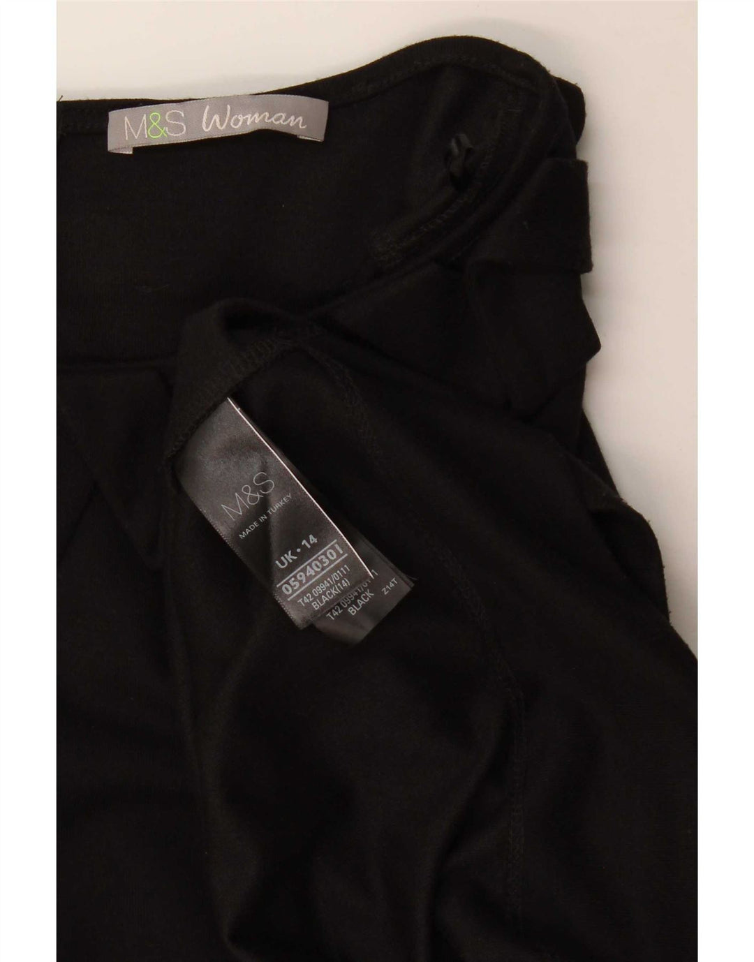 Abito tubino da donna Marks & Spencer UK 14 grande poliestere nero