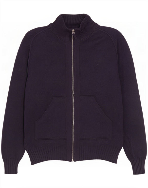 Napapijri Mens Geographic Full Zip Cardigan Sweater Small Navy Blue