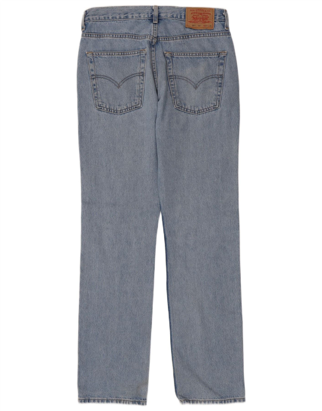 Levi's Mens 581 Straight Jeans W33 L34 Blue Cotton