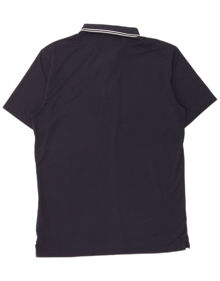 Calvin Klein Mens Polo Shirt Medium Navy Blue Polyester