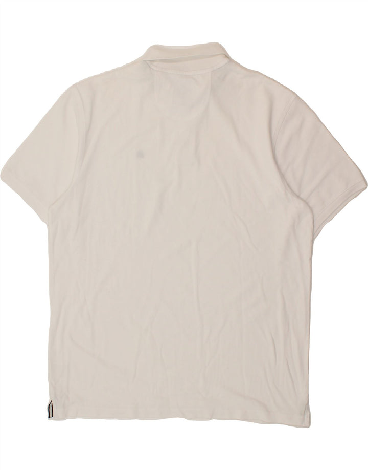 LERROS Mens Polo Shirt 2XL White Cotton Vintage Lerros and Second-Hand Lerros from Messina Hembry 