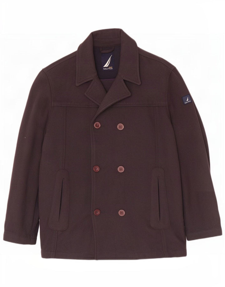 Cappotto da marinaio da uomo Nautica UK 40 Large Blu Navy in poliammide